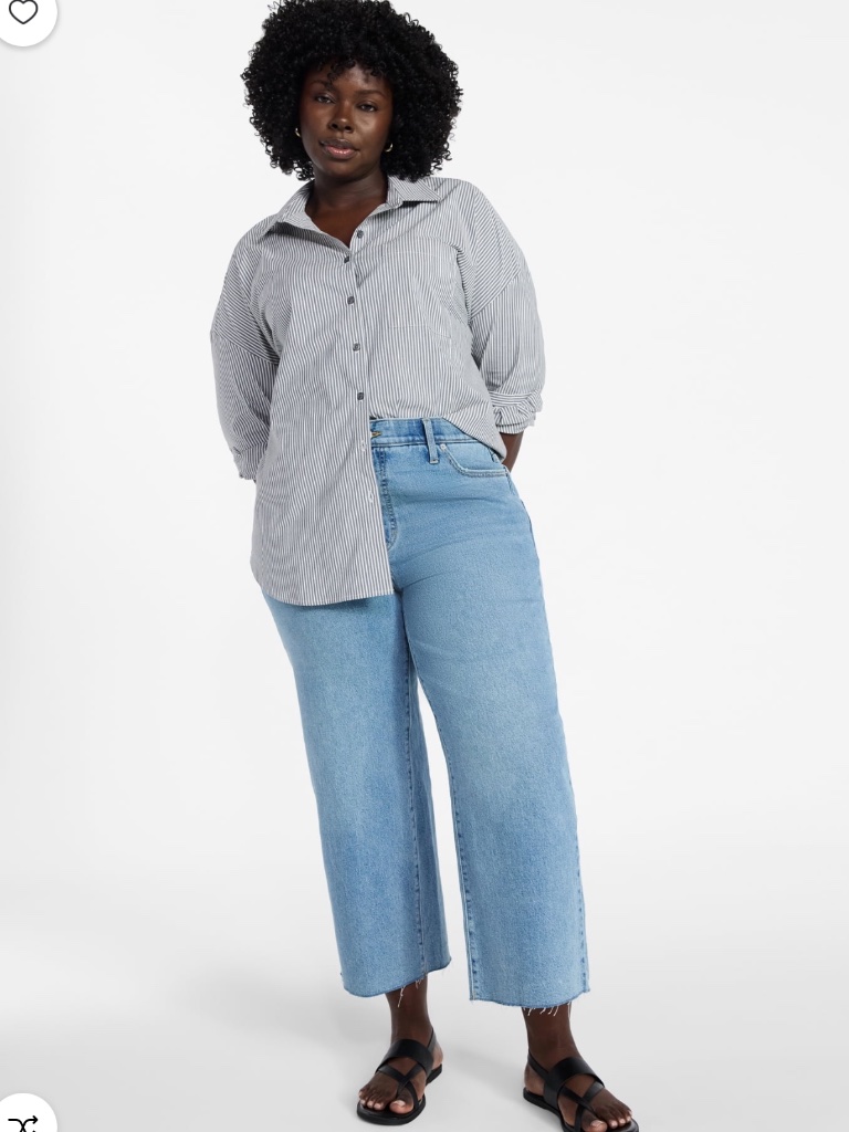 Terra And Sky Women’s Plus Charlotte Wash Wide Leg Ankle Cut Jeans Size 18w Nwt — image 3 of 7